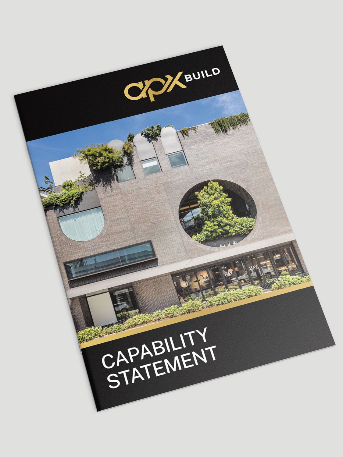 apx build, custom logo design, Sydney graphic design business, a4 capability statement design, Sydney construction business