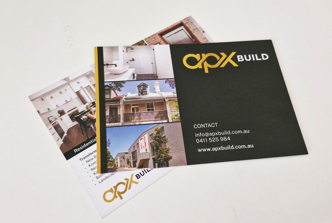 a6 double sided flyers building company Leichhardt apx build