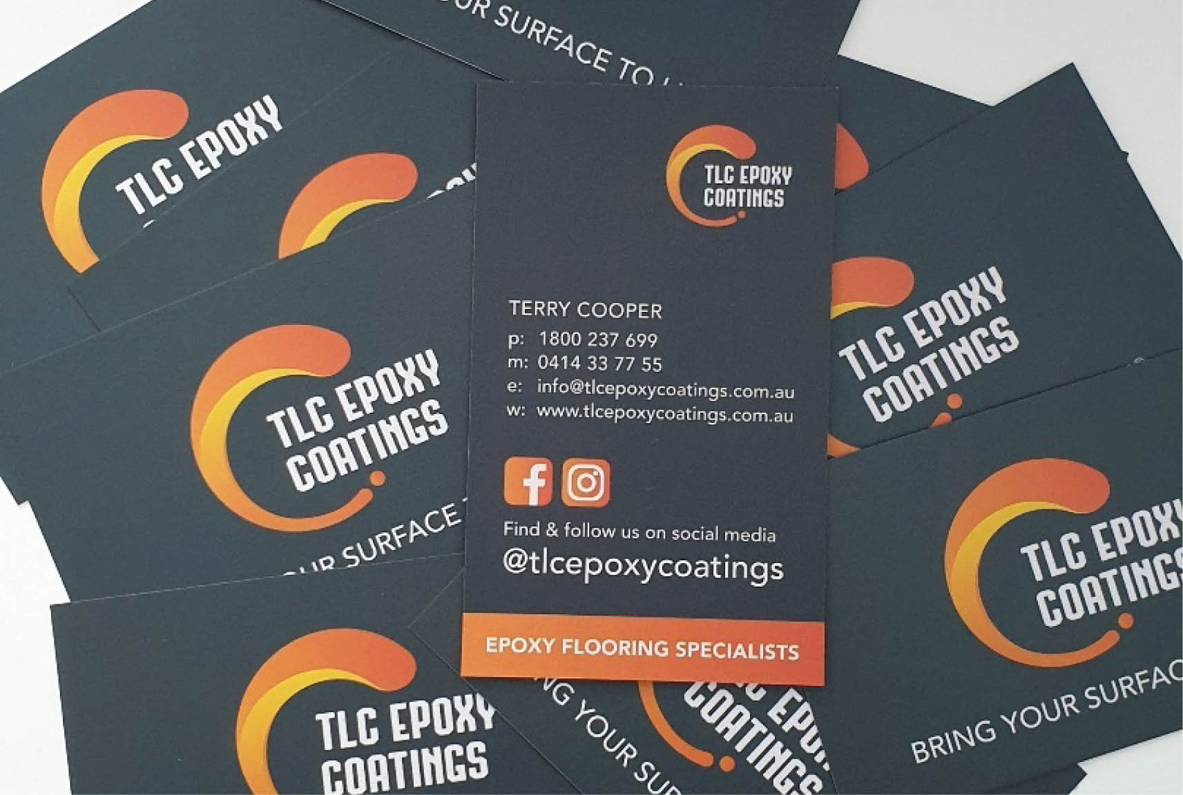 Sydney graphic design business, corporate design, business card design, business card printing, stationery design, tic epoxy