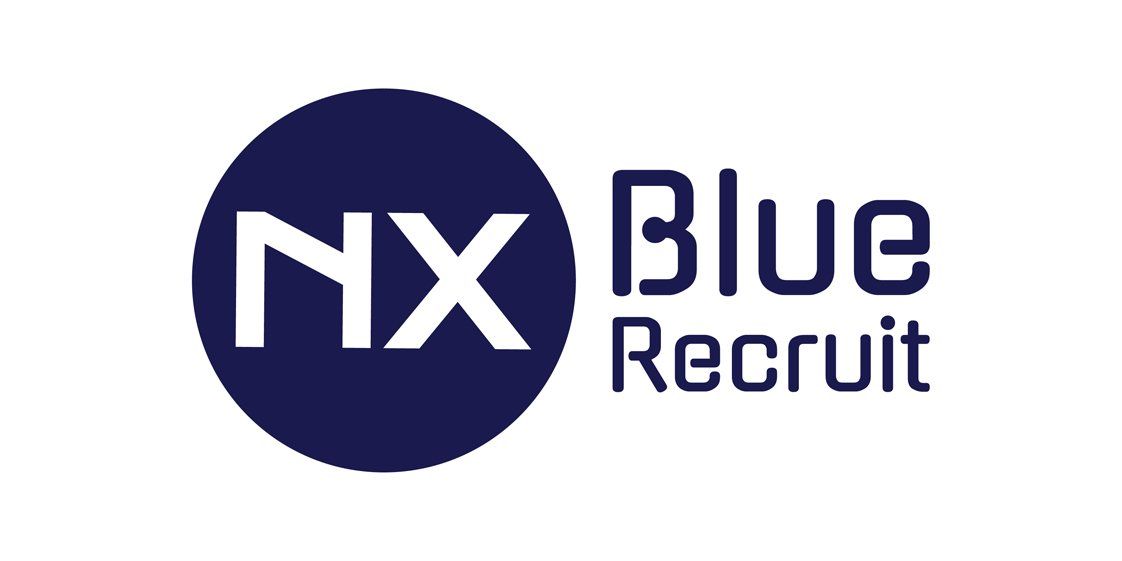 nx blue recruit logo, recruitment logo, logo design, Sydney graphic design