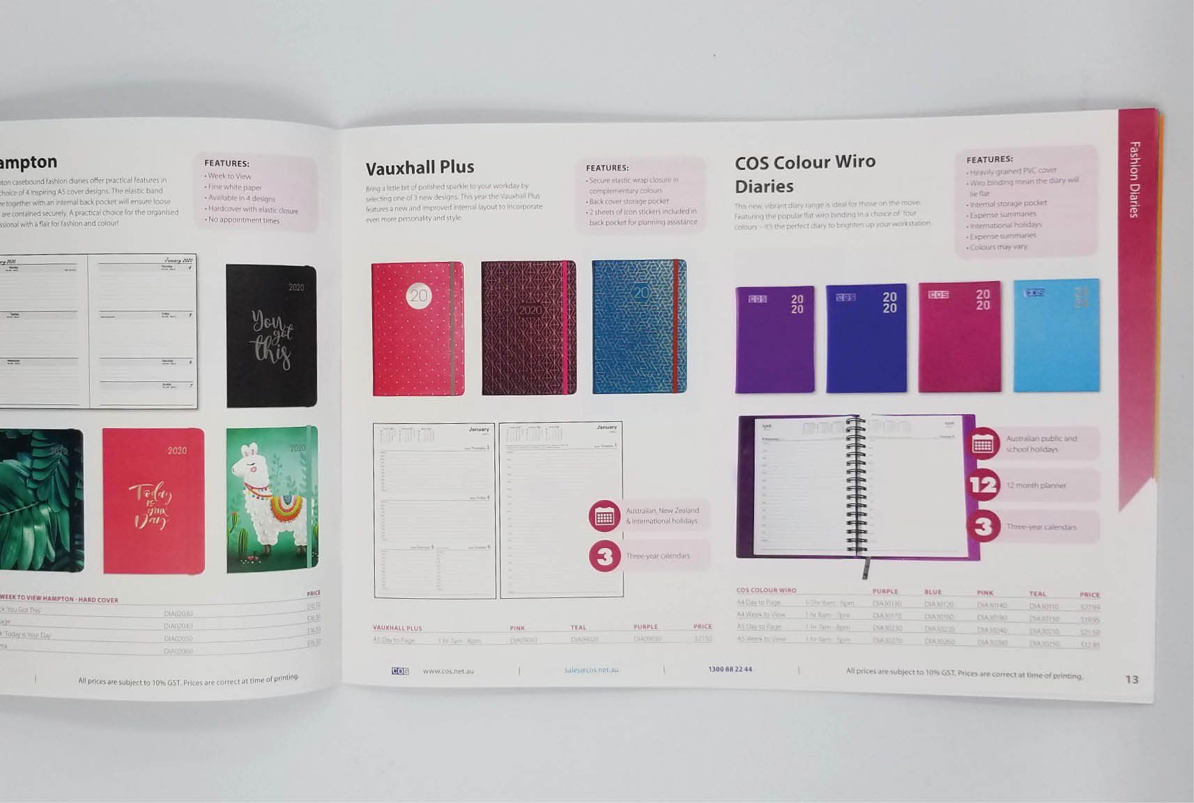 Sydney graphic design business, landscape brochure, diary catalogue,, product brochure, corporate designer Sydney