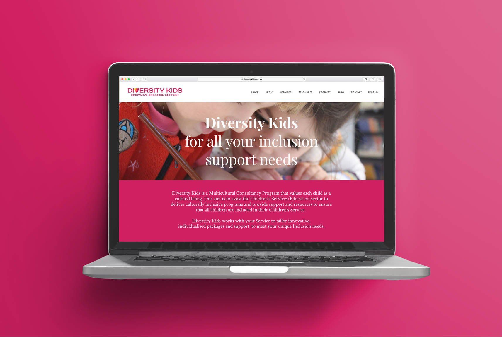 diversity kids, logo design, website design