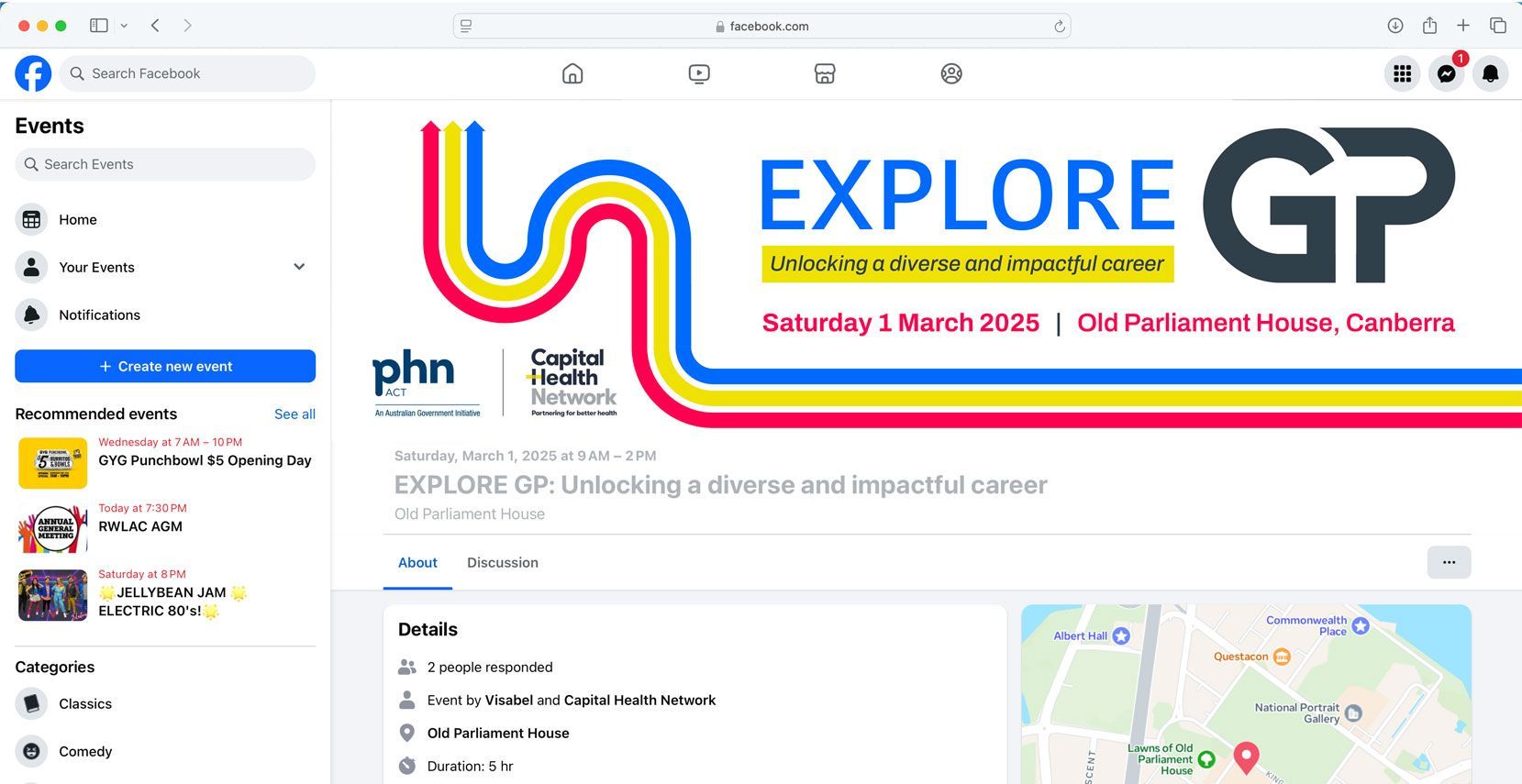 custom event branding explore gp conference 2025 Sydney social media design