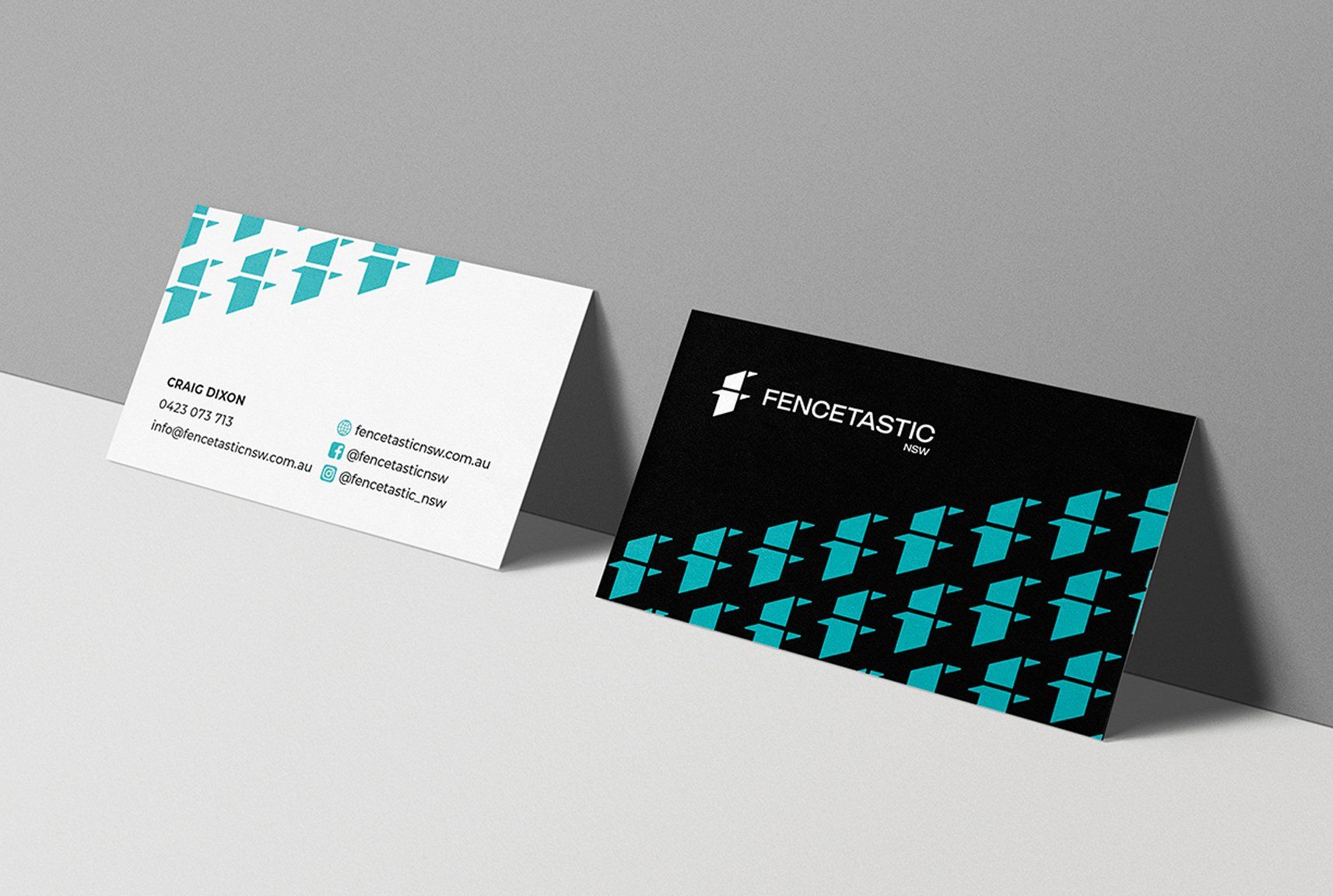Sydney graphic design business, business card design, business card printing, stationery design, fencetastic