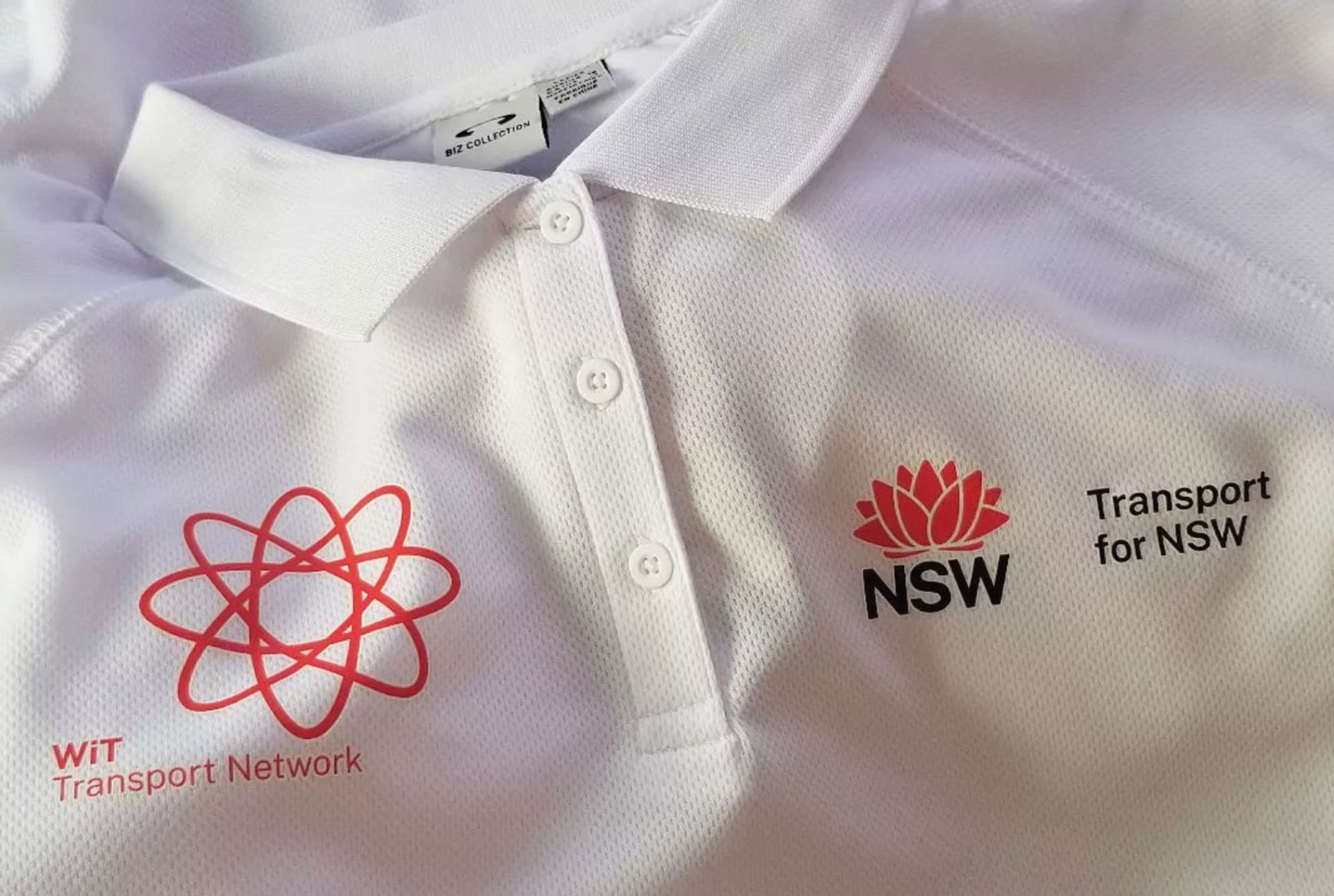 transport for nsw, tfnsw, printed polo shirts, government approved supplier, Sydney graphic designer, Sydney print supplier