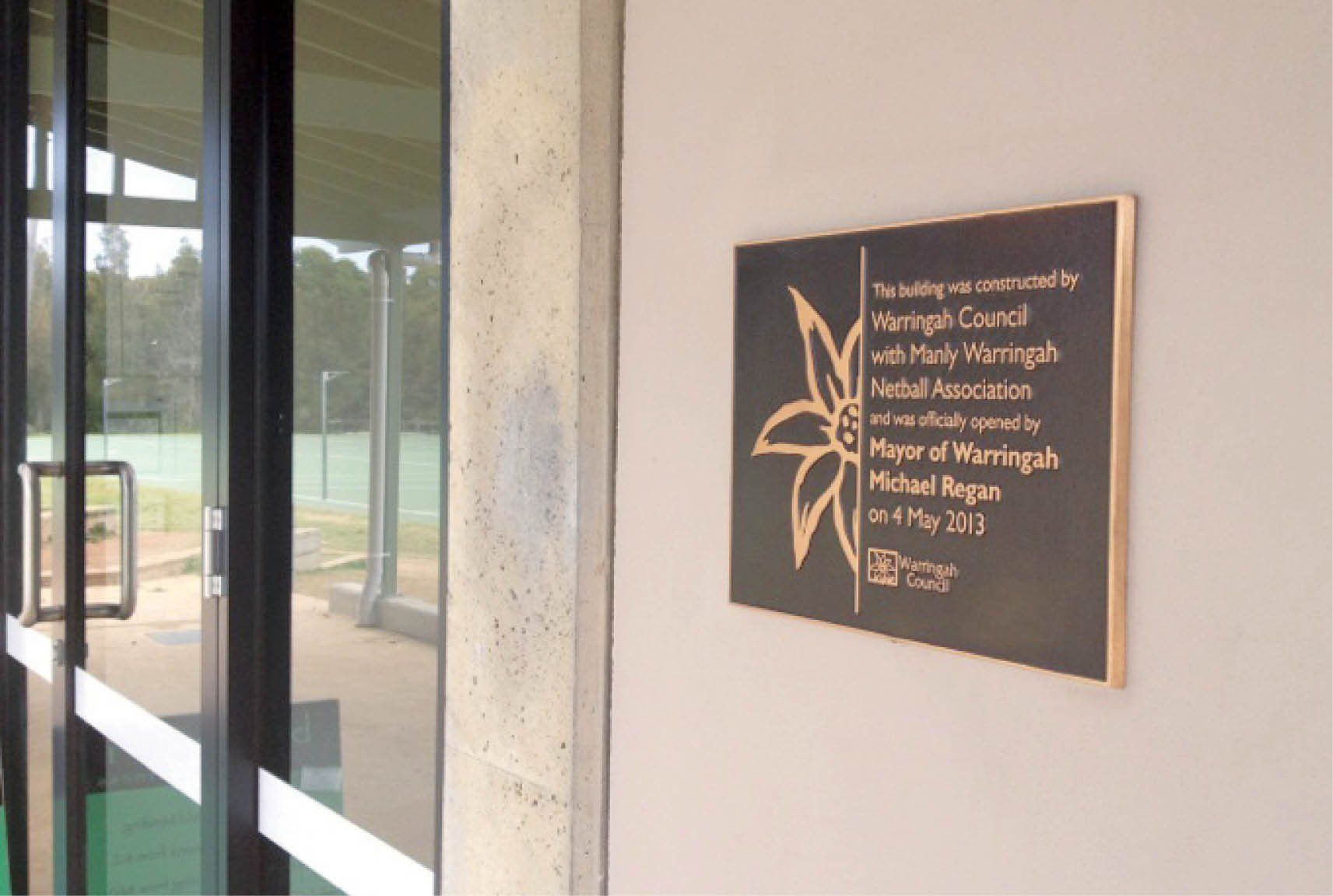 Sydney corporate graphic design, branding design, council design, cast plaque, dee why community signage