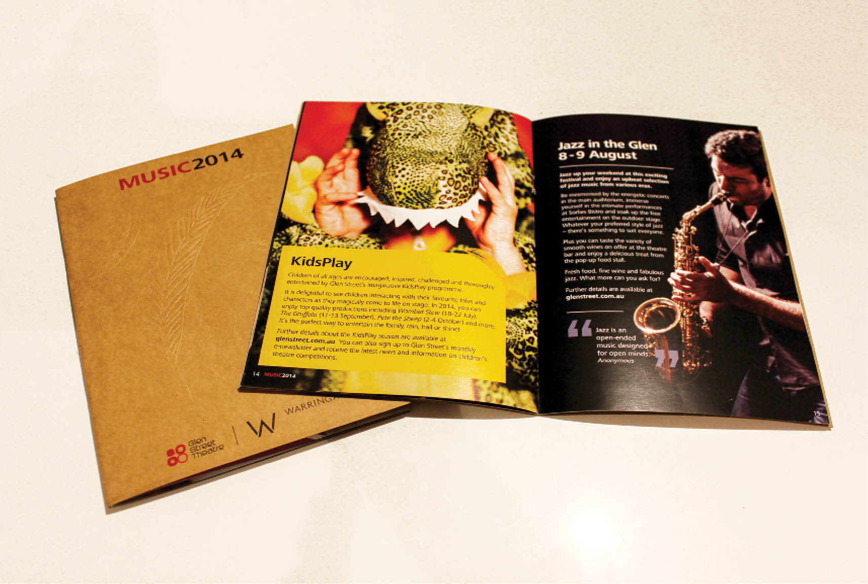 a5 theatre booklet deign musical shows community council local