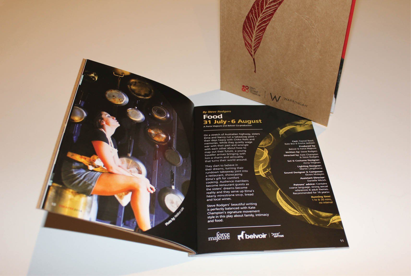 Sydney graphic design business, logo, logo designer, corporate design, a5 booklet design, a5 printing, theatre booklet design