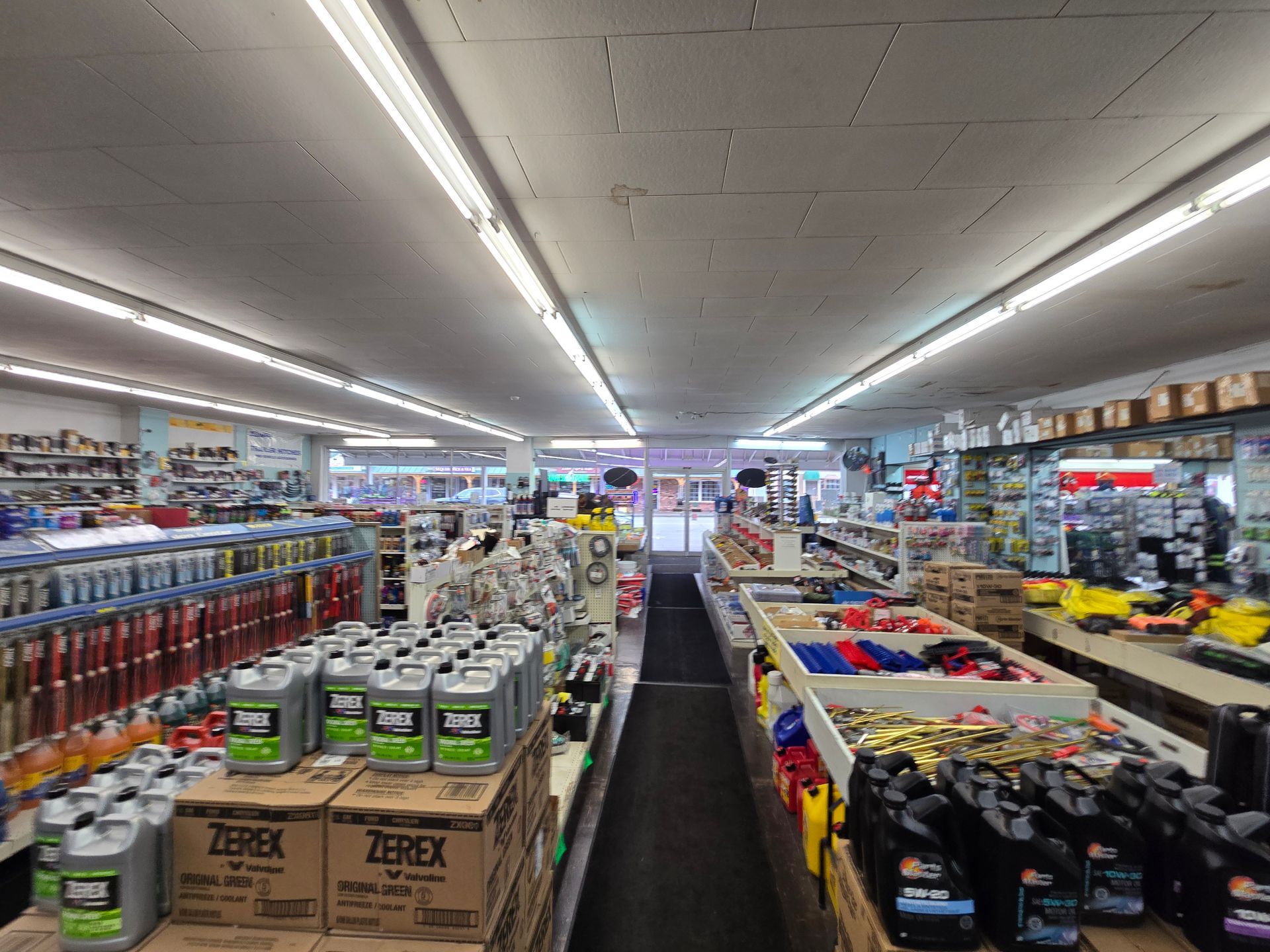 The inside of a hardware store filled with lots of products.