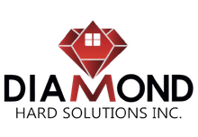 Diamond Hard Solutions Inc. NY A logo for diamond hard solutions inc. with a red diamond in the middle
