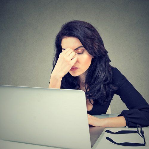 Migraine — Tired Businesswoman Having Migraine in Concord, CA