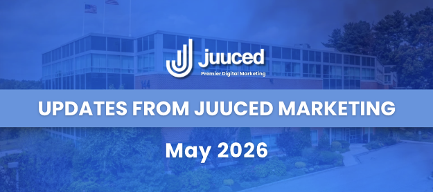An office building featured as the header image for the Juuced Marketing May 2026 updates