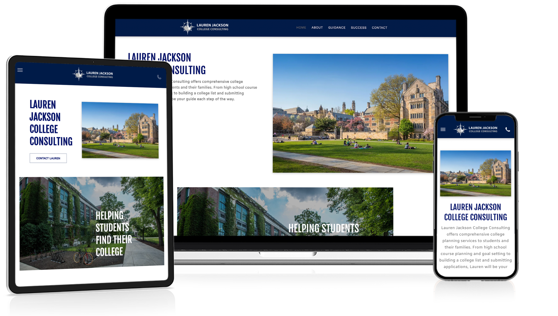 Website Design for College Consultants