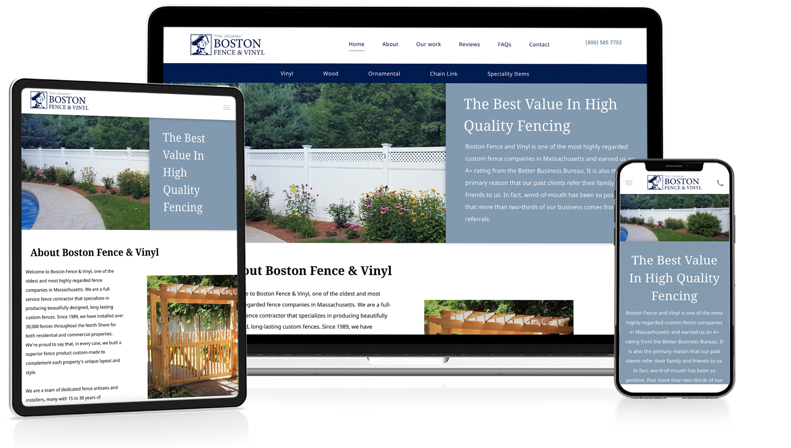 Website Design for Fencing Companies