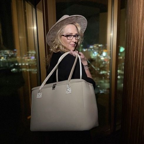 Lifestyle photo of Salt & Stone insulated tote bag by The Stever Co