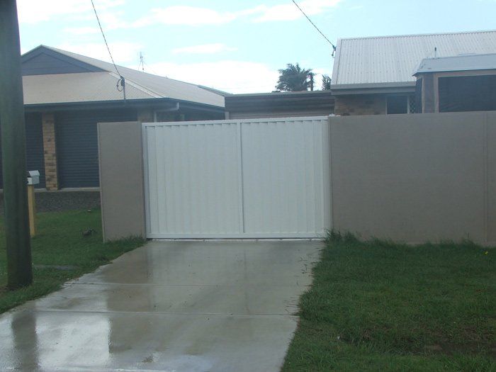 white colorbond fence