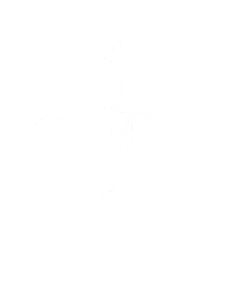 The sacred heart academy logo is red and white