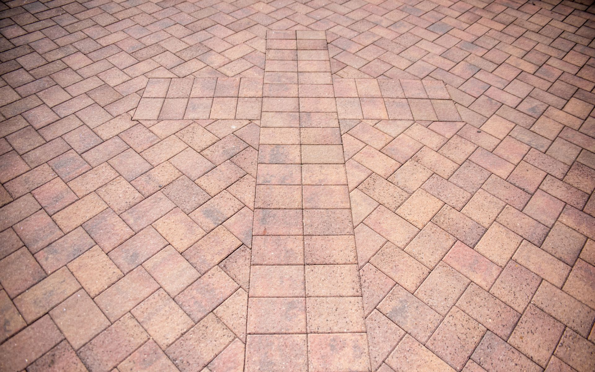 Cross made out of bricks
