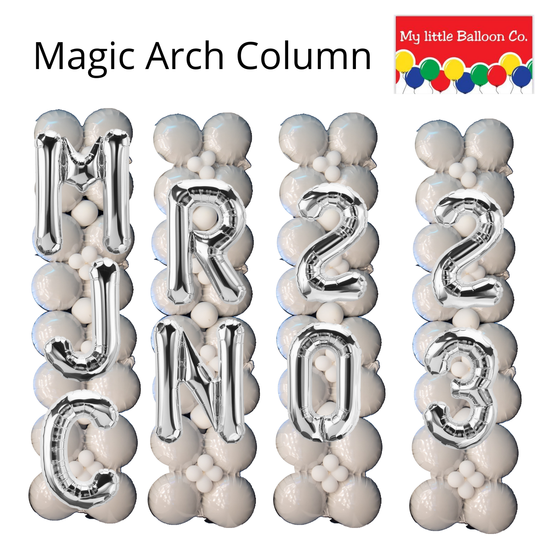 Magic arch columns spelling out 