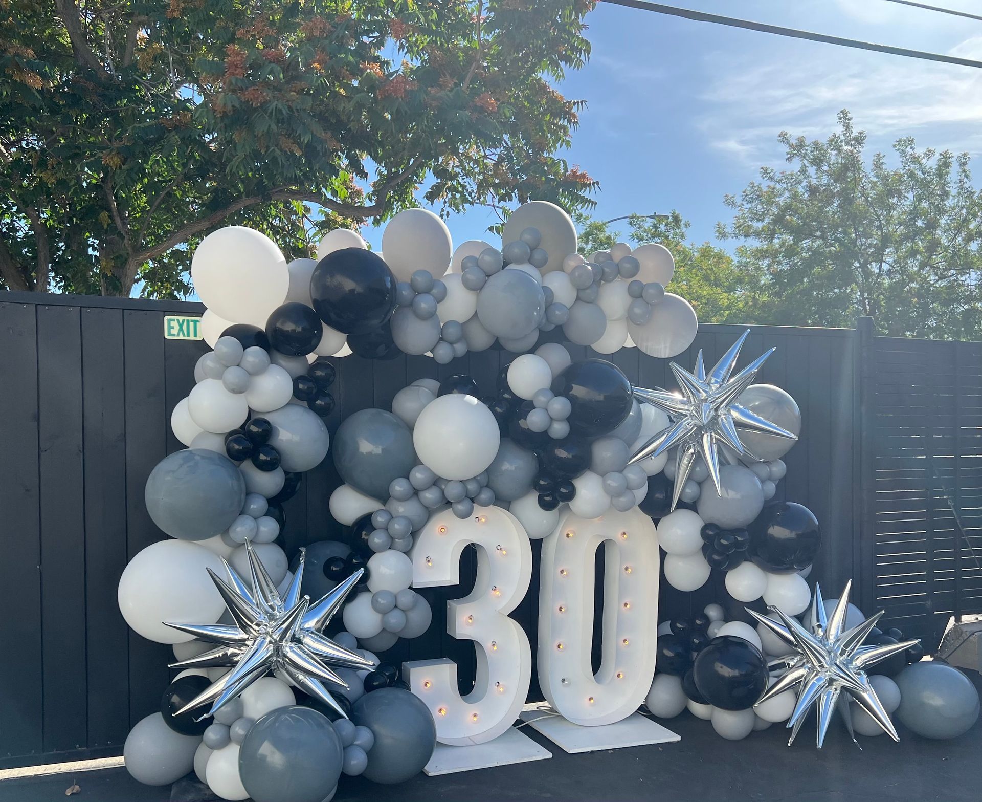 Balloon backdrop with 