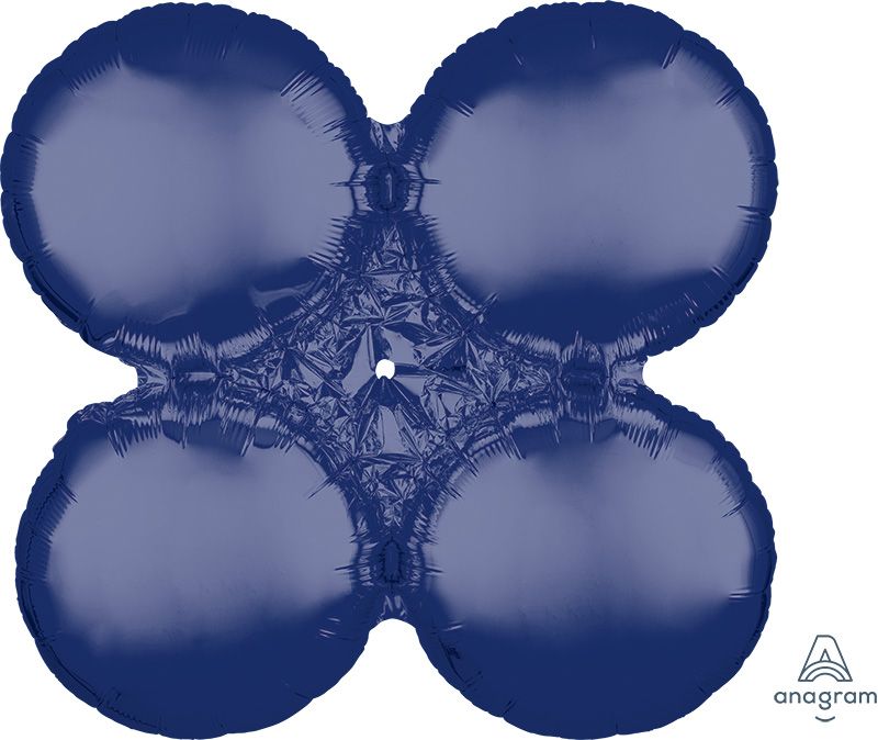 Navy blue four-balloon cluster.