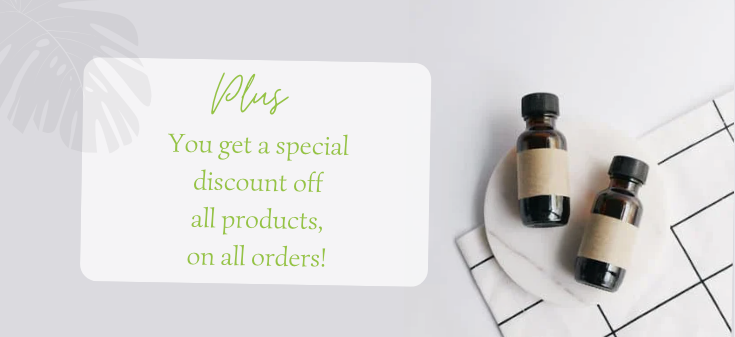 Special Discounts off all products and all orders