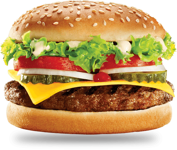 A cheeseburger with lettuce tomato onions and ketchup on a bun