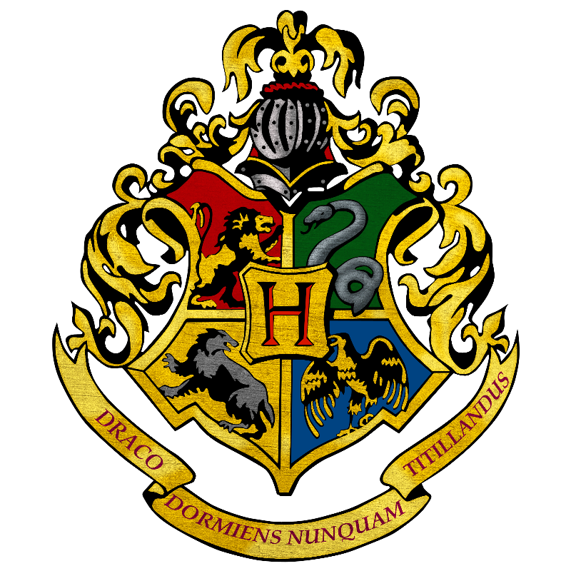 The crest of hogwarts school of witchcraft and wizardry