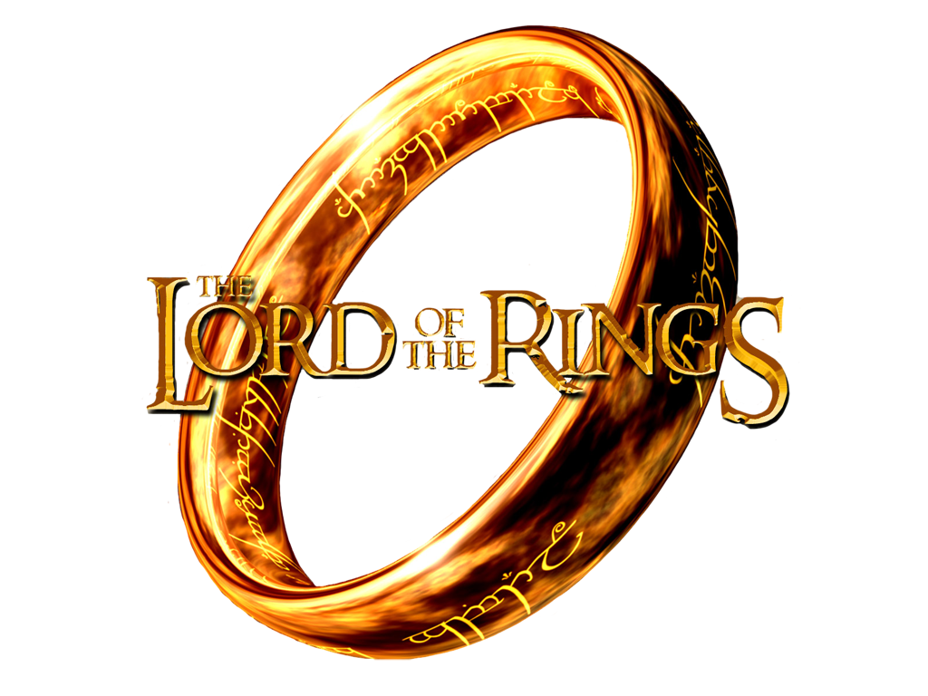 The lord of the rings logo on a white background