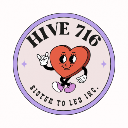 A logo for hive 716 sister to le3 inc.