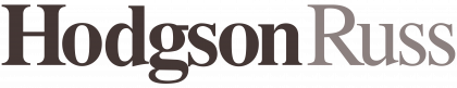 The logo for hodgson russ is on a white background.