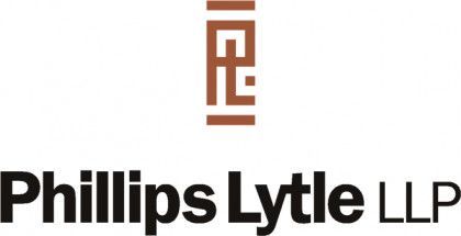 The phillips lytle llp logo is brown and black on a white background.