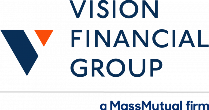 The vision financial group logo is a massmutual firm.
