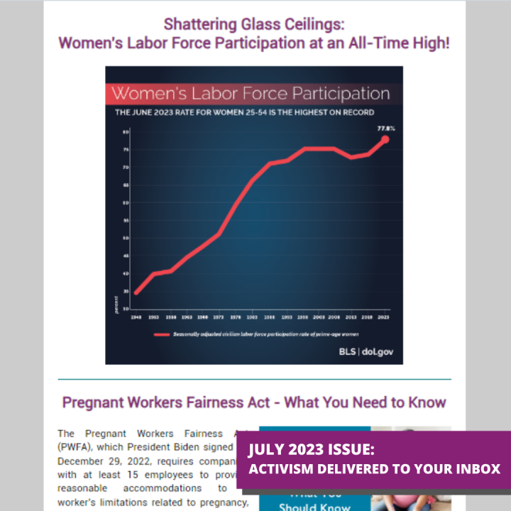 A newspaper article about women 's labor force participation