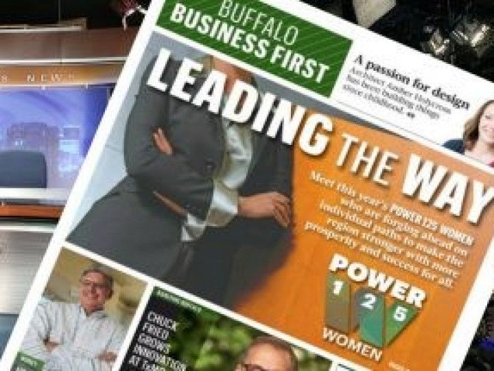 A buffalo business first newspaper titled leading the way