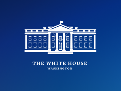 The white house in washington is shown on a blue background