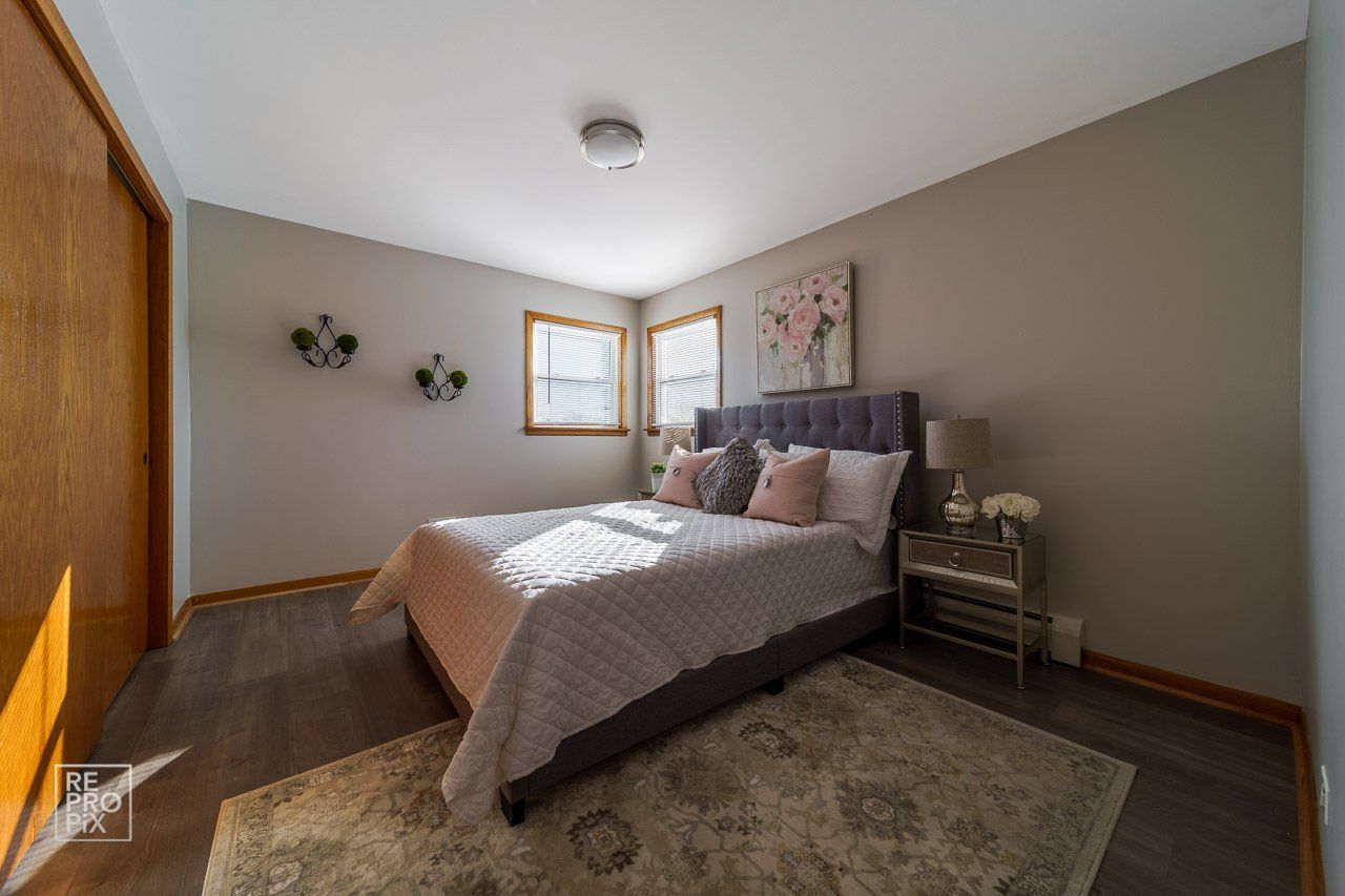 bedroom with windows