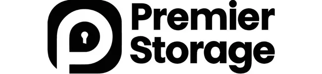 Logo for Premier Storage featuring the letter 