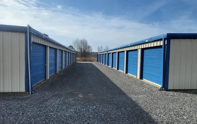 Drive-up storage units at Premier Storage on Main Street in Conway AR