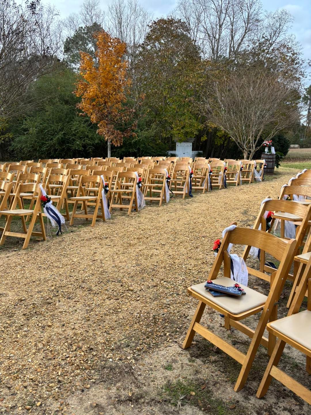outdoor wedding at the white rose at waterloo farms