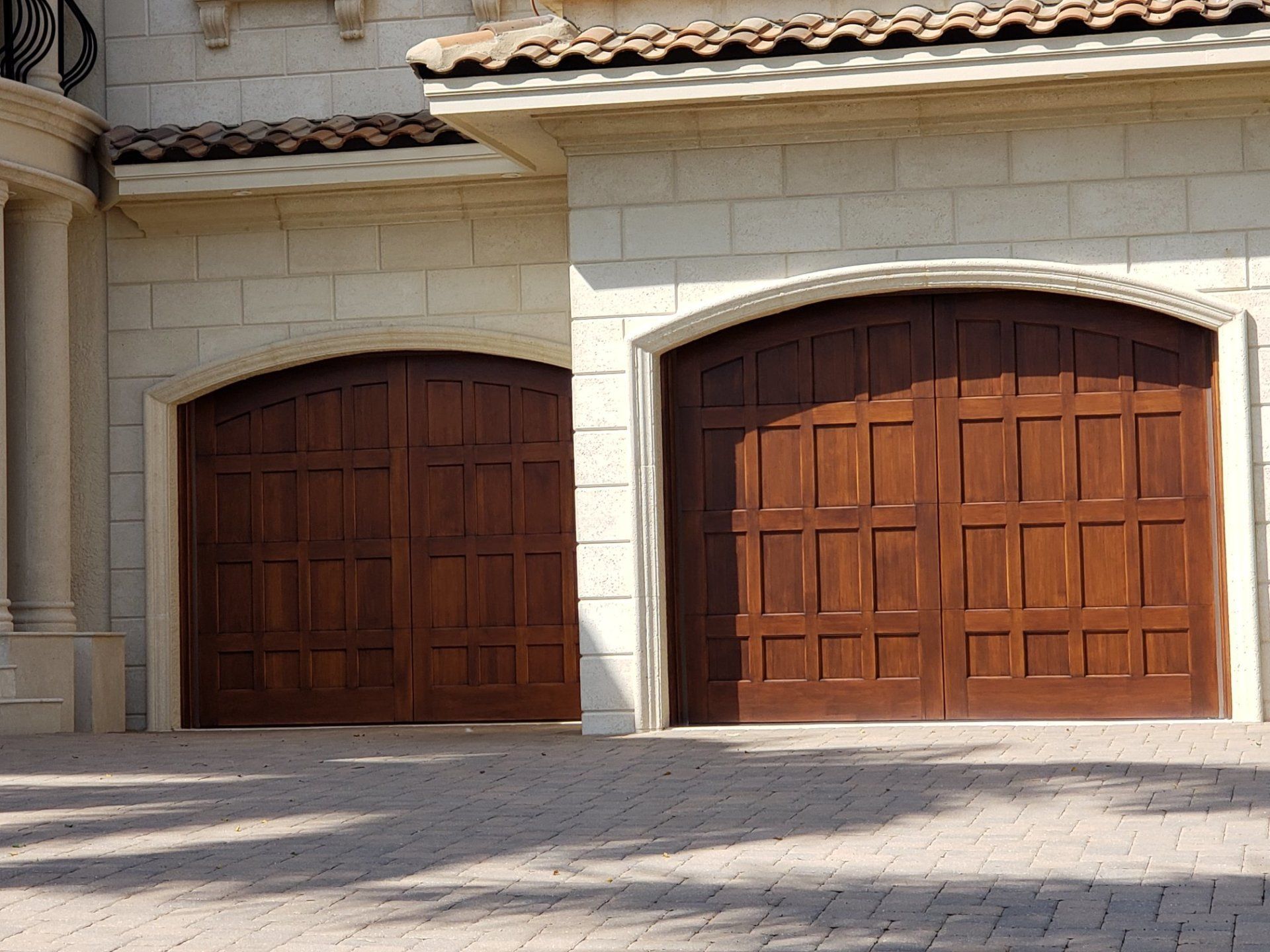 Newly Repaired Garage Wooden Door — Naples FL — Garage Doors of Naples