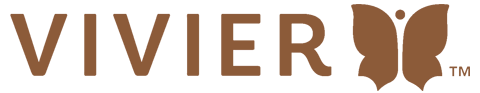 A logo for vivier with a butterfly on it