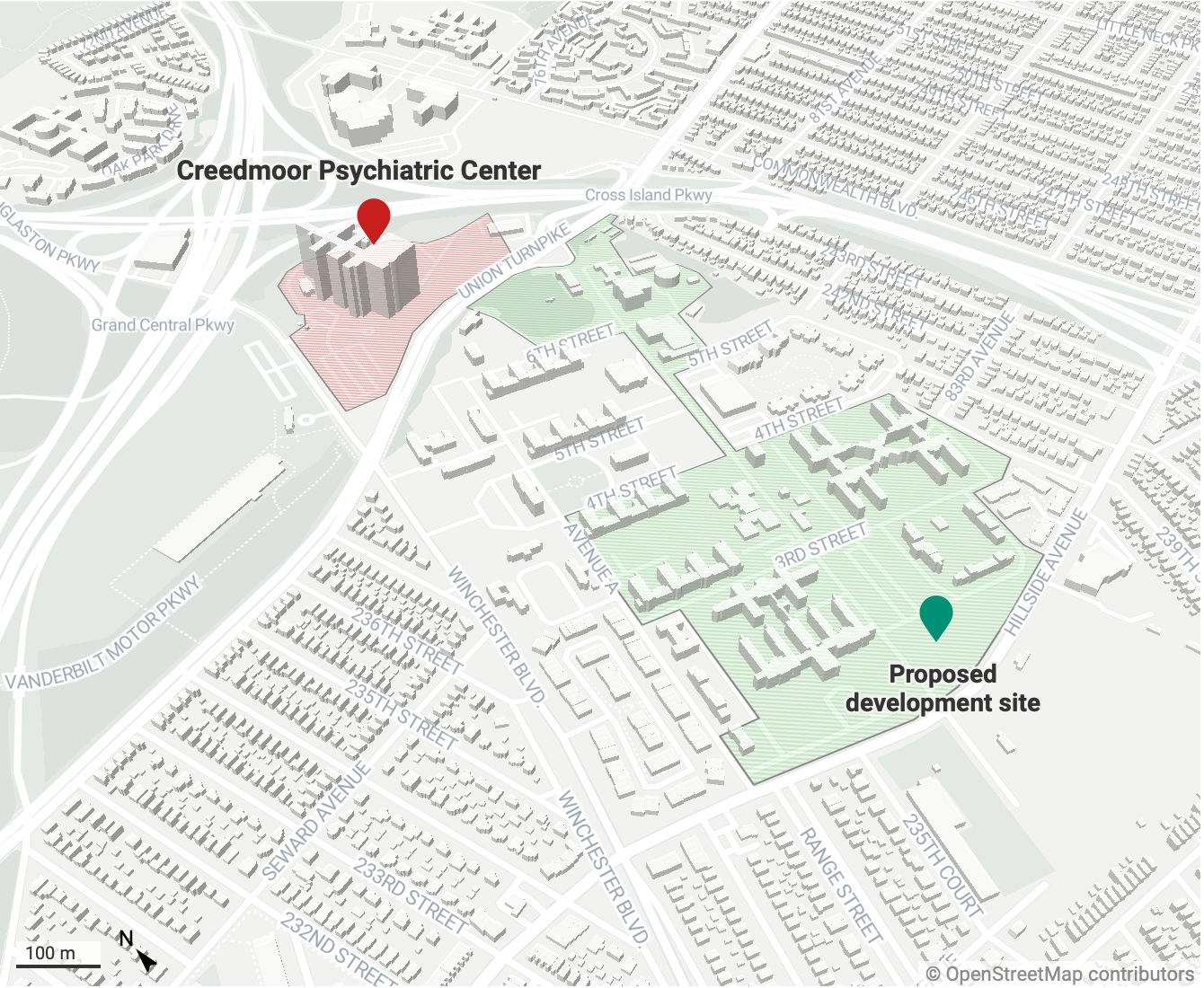 Map: Neil Mehta  Source: Creedmoor Community Master Plan  Created with Datawrapper