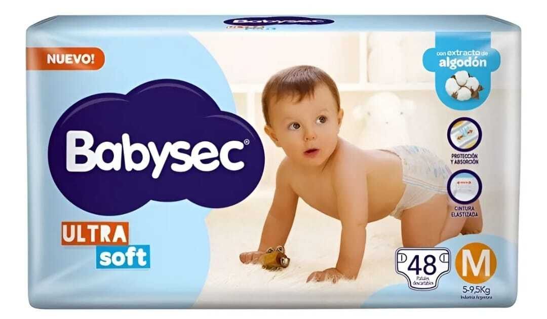 Pañales Babysec ultrasoft paquete chico