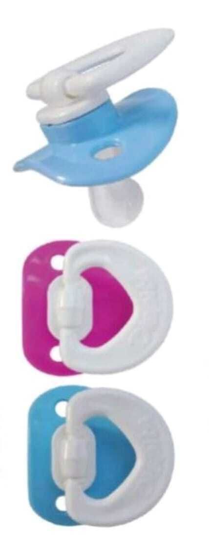 chupete bicolor 0%PBA.Tetina 100% siliconas.