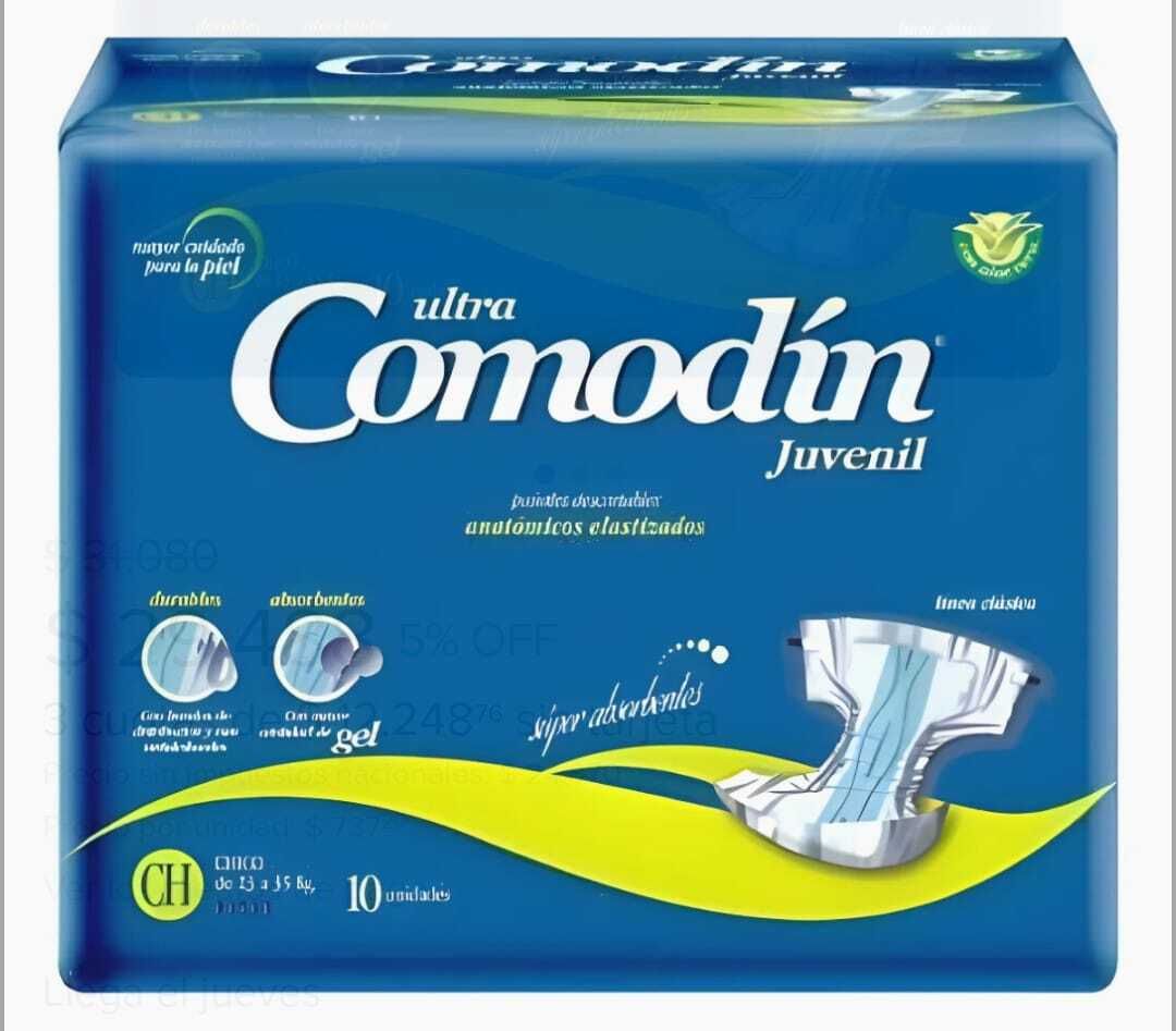 Pañales Comodin ultra anatomicos elastizados