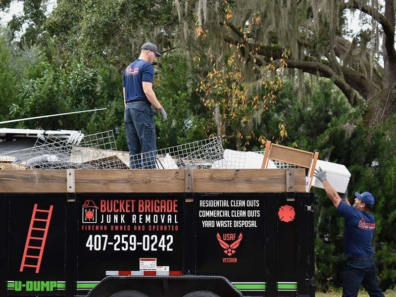 residential and commercial junk removal services, best junk removal company near me, clermont fl, bucket brigade junk removal