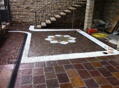 pavimento con decorazione astratta