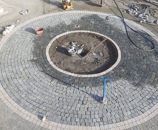 pavimentazione rotonda