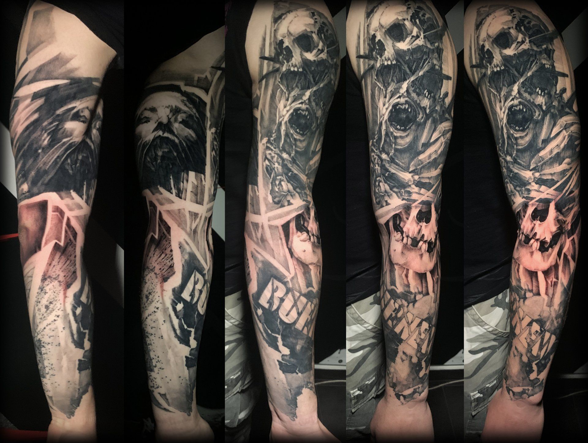 tatuaggio realistico su braccio